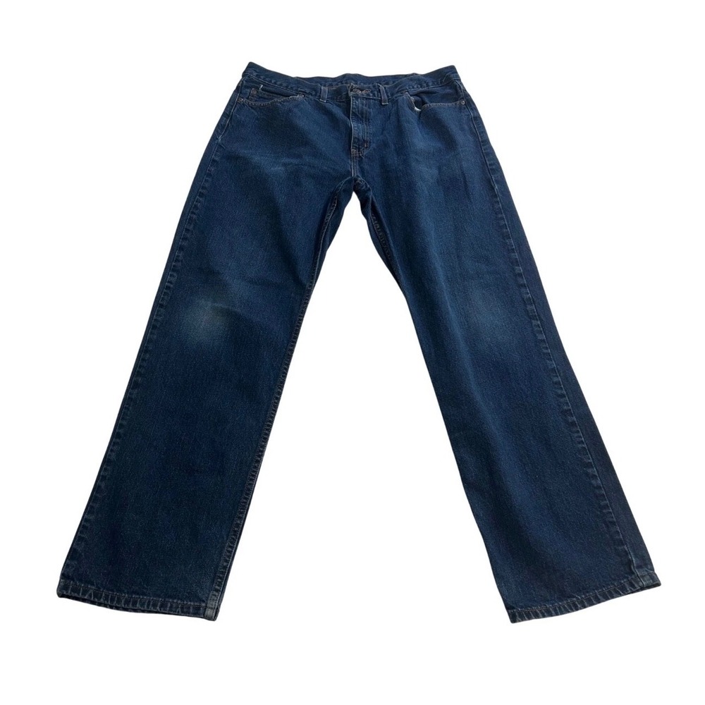 Faded Glory Mens Relaxed Fit Straight Leg Dark Wash Blue Denim Jeans 38x34
